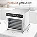 OLIXIS Food Dehydrator Machine, 500W Jerky Dehydrators with 8 Stainless Steel Large Trays, 185°F Temperature Control & 24H Timer Food Dryer for Fruit Meat Herb Dog Treats, Silver