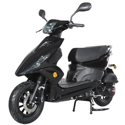 X-PRO Bali 150cc Gas Moped CVT Automatic Electric Start FuelEfficient Commuter Motorcycle with Large Storage Adult Moped for Daily Riding & City Travel (Black)
