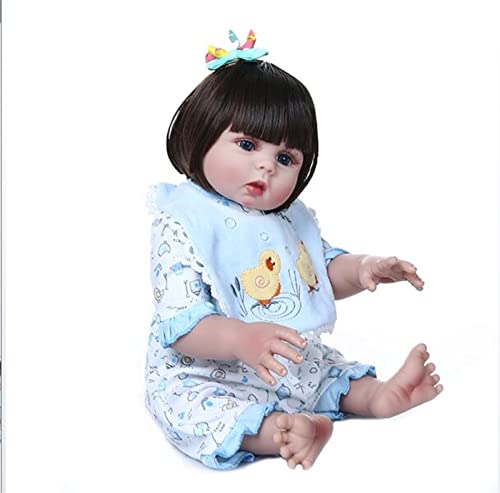 HOMONEY 48Cm Lebensechte Neugeborene Puppe Reborn Puppe Ganzkörper Weiche Silikon Flexible Kuddly Baby Tasche Tasche Schlafkorb Neugeborenes Baby – Bild 4