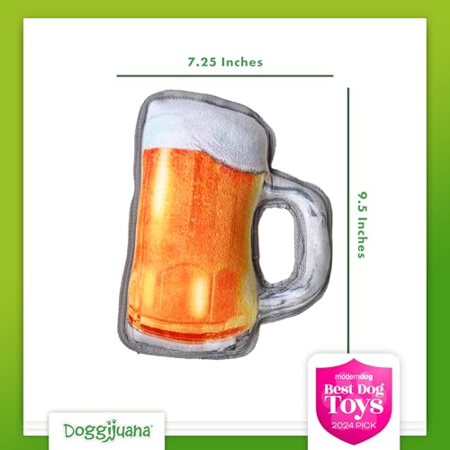 Image of Doggijuana Mini P & Beer Bundle | Squeaky Refillable Plush Toy, 2 Pack | Refillable squeaky plush dog toy + organic calming catnip; eases anxiety, stress & storms; drug-free, hand-harvested