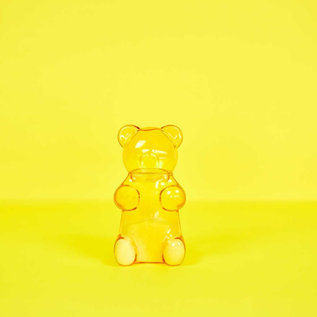 Balvi Azucarero Yummy Bear Color Amarillo con Forma de Osito de gominola Vidrio 250ml