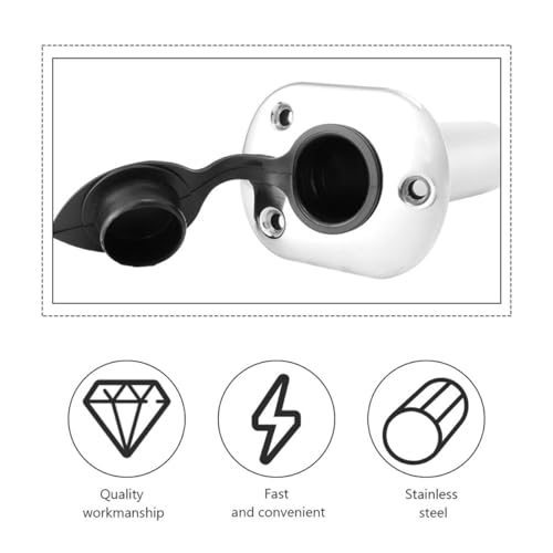 Support canne à pêche bateau fixation robuste acier inoxydable 90°