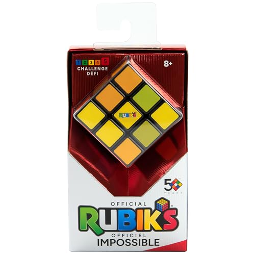 Rubik’s 6063974 Klassische Puzzlespiel mit Farbkorrektur und Problemlösung, 3 x 3 Originalproblemen von Fortgeschrittenen für Kinder und Erwachsene ab 7 Jahren, Unmöglich