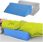 Oreillers à haies pour lits en mousse de couchage Positionneurs du corps 30 Degré Incline Oreiller pour adultes, Sommeil latéral, Douleurs dorsales, Bolster médical élevé Positioning Wedge (1 oreiller + 2 Couverture)