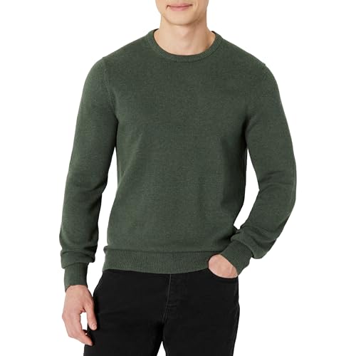Amazon Essentials Men's Crewneck Sweater (Available in Big & Tall), Olive Heather, X-Small