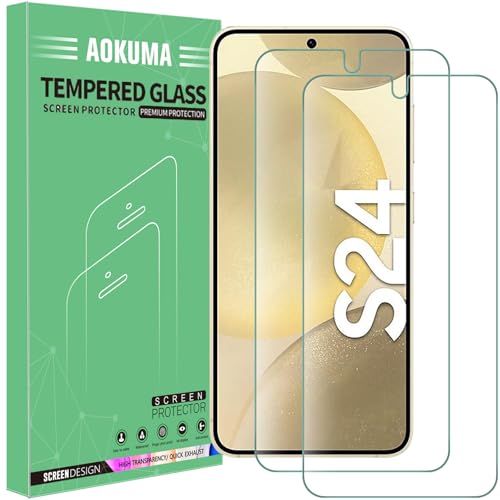 Image of AOKUMA Tempered Glass Compatible with Samsung Galaxy S24 5G