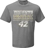 CHECKERED FLAG SPORTS John Hunter Nemechek #42 NASCAR 2024 Adult Name & Number Launch Graphite Heather T-Shirt (US, Alpha, XX-Large, Regular, Regular, Gray)