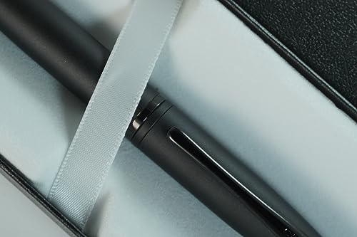 Bolígrafo recargable de punta media Cross Calais negro mate y detalles PVD 6