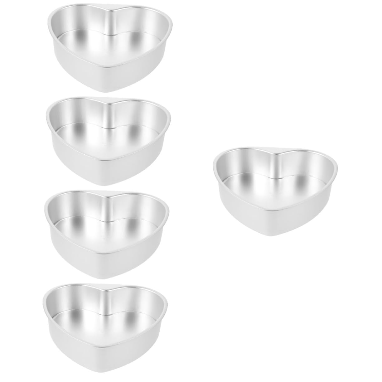 ABOOFAN 5 Moldes Extra Grandes Con Forma De Corazón Para Tartas Para Hornear Suaves Y Fáciles De Usar Para Bodas Y Fiestas.