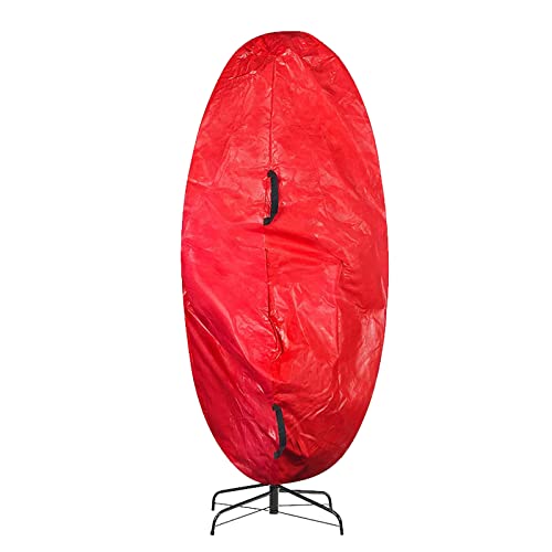 Niuirb Aufrechte Weihnachtsbaum-Aufbewahrungstasche Oxford Tuch Weihnachtsbaum Aufbewahrungstasche Abdeckung Tasche mit Reißverschluss und Griffen, 76 x 152 cm Cover