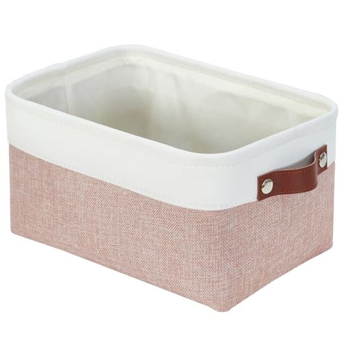 Mangata Aufbewahrungsboxen aus weichem Stoff mit Griffen aus Kunstleder,...