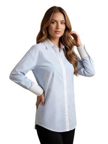 Image of Leriya Fashion Shirt for Women | Shirt for Woman | Korean Style Full Sleeve Oversized Button Down Shirt's | Tops for Women | Plus Size Workwear Top for Office & Casual Wear