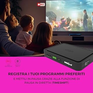 DIGIQUEST Decoder tivùsat COMBO 4K Q60 | Ricevitore satellitare HbbTV, doppio tuner | Videoregistratore e Timeshift | Mediaplayer | Smartcard tivùsat inclusa | Nero