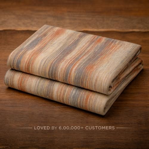 Image of Solid Cotton Fabric Material for Men and Women(5 Meter,Wheat),Brown