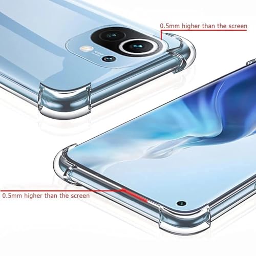 Image of BOXXO Flexible Back Cover for Mi 11 Lite 5G | Back Cover Transparent Clear Shockproof Case Four Corner Protection | Slim Protective Mobile Phone Cover for Mi 11 Lite 5G