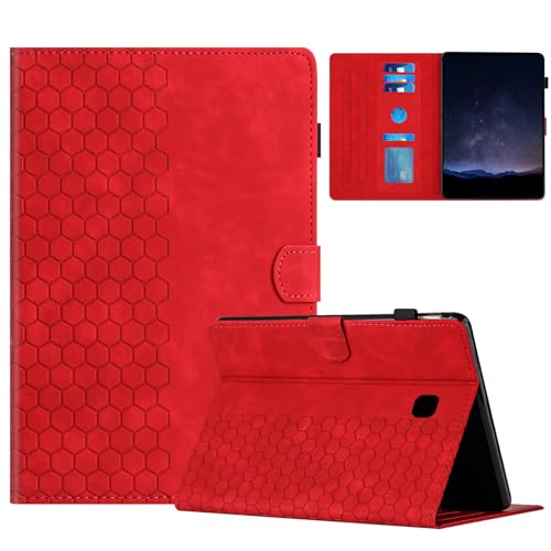 DayQiQiPu Caso per Samsung Galaxy Tab S3 2017 9.7 Pollici T825 Motivo a Nido dApe Cavalletto Chiusura Magnetica Flip con Auto Copertura Protettiva Rosso