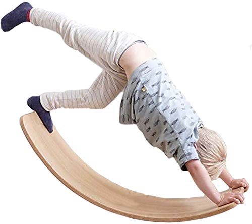 Placa Tabla de Equilibrio de Las pensiones niños Viga de Balance, Cuenta con entradas balanceadas Tabla Sala de Arco para los niños, la habitación para Pose Yoga, Equilibrio Ejercicio