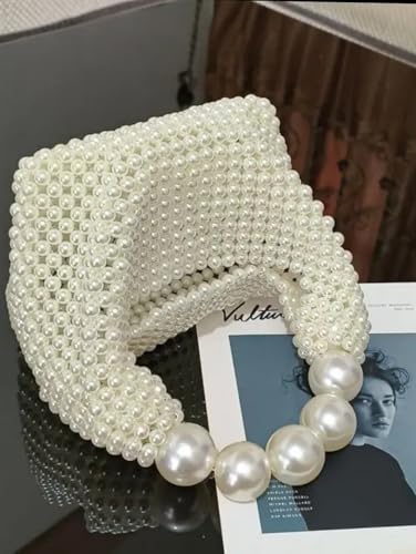 Image of Luxury Pearl Embellished Handheld Bag