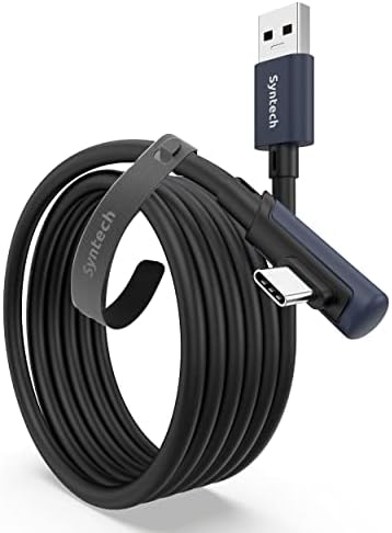 Syntech Link Cable 10 FT Compatible with Oculus/Meta Quest 3/Meta Quest 3S, Quest2/Pro/Pico 4/Ultra Accessories and PC/SteamVR, High Speed PC Data Transfer, USB 3.0 to USB Cable for VR Headset, Black