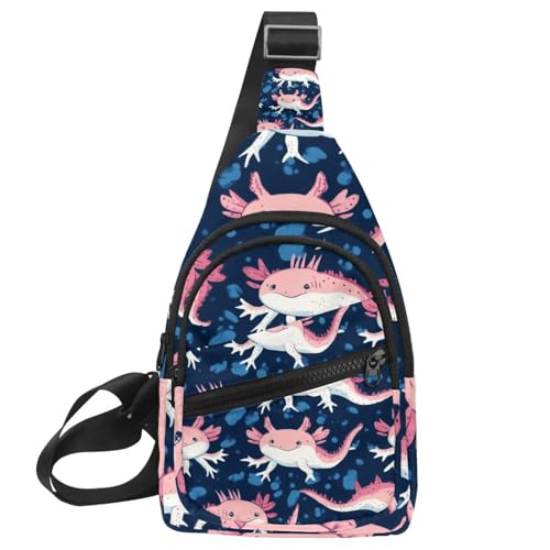 Mochila cruzada de ajolote para evitar pérdidas en viajes y caminatas
