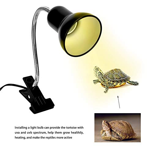 Pssopp Soporte Ajustable para Lámpara de Reptiles, Clip Flexible para Lámparas de Calor y Luz Solar, Compatible con Hábitat de Mascotas, Versión UE