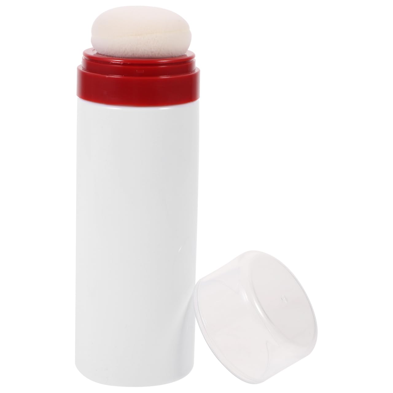 VICASKY Puderquaste puder dose Babypuder-Box Reisepuderbox für Babys Puderflasche mit Puff Behälter für Pufferflasche Abs puder puff Talkumpuder Flasche Talkumpuderhalter Plastik Weiß