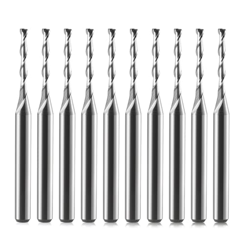 Brocas de carburo CNC de 3.175 mm que eliminan el astillado en cantos de PVC y paneles de madera
