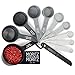 Moritz & Moritz Messlöffel Set 1/4 TSP bis 1 Cup - 11-TLG. stapelbar - Messbecher Measuring Cups und Measuring Spoons 1,25 – 240ml inkl. Streichlineal– Zum Kochen & Backen mit Kindern (Schwarz)