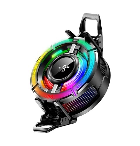 Image of Cubonic X Memo CX15 IceStorm Game Cooling Fan L1-5V Mode /AI Mode Phone Radiator Cooler with Central Temp Display 3 Mode RGB(Rainbow, Breathing,Gradient) Cool Light for Lag-Free Use