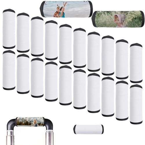 Framendino, 20 Pack Sublimation Luggage Handle Wraps Heat Transfer Neoprene for DIY Travel Suitcase Identifiers