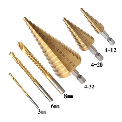 Set de 6 brocas escalonadas y serradas para madera miniatura 3