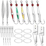 JolliLudo Fish Trolling Kit Fishing Equipment for Coastal Waters for Spanish Mackerel, Bluefish, Bonito, Tuna, Fishing Kit with Lures, Trolling Sinkers & Planers