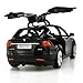 ANTSIR Car Model X 1:32 Scale Alloy diecast Pull Back Electronic Toys with Lights and Music,Mini Vehicles Toys for Kids Gift (Black)