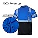 VENDACE Hi Vis Reflective Safety Shirts for Men ANSI Class 1 High Visibility Construction Work T Shirt(Royal Blue,XL)