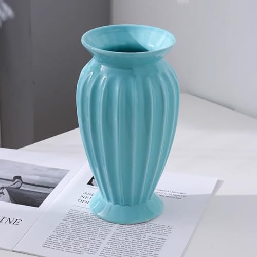 Vase créatif de luxe bleu petit format pour arrangement de fleurs - 4