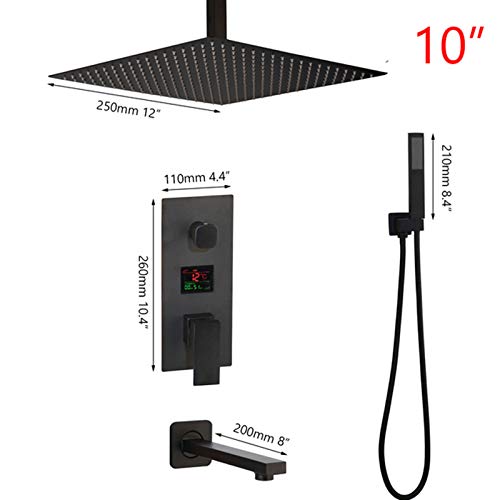 Douchette et ensemble de douche à LED de plafond au design épuré