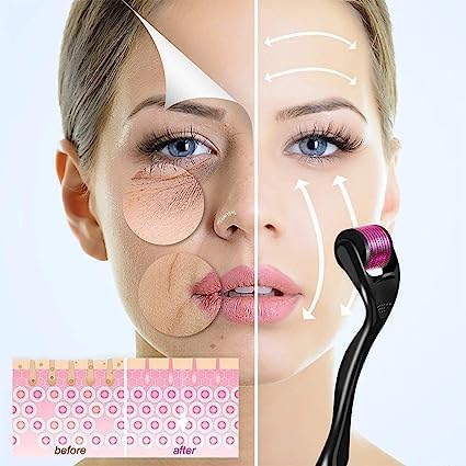 Image of Dr. Pen Derma Roller 1mm, with 540 Titanium Needles For Scalp, Face and Beard