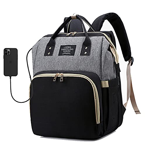 Mochila para carrito bebe con cuna plegable- Kiligs Bolso pañalera moderna, Bolsa de transporte Multifuncional para biberon