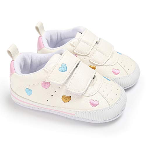 Image of E-FAK Baby Shoes Boys Girls Infant Sneakers Non-Slip Rubber Sole Toddler Crib First Walker Shoes
