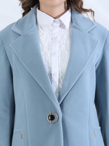 Image of PLAGG Women's Notched Lapel Long Overcoat