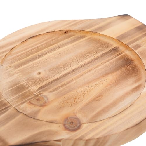 Salvamanteles de madera ovalada de alta resistencia con doble asa para vajilla de cocina 4