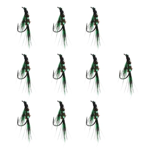 The Lord of the Tools 10x Mouches à Truite Diawl Bach Pearly Rib 10# pour La Pêche à La Truite Arc-en-Ciel Et à La Truite Brune