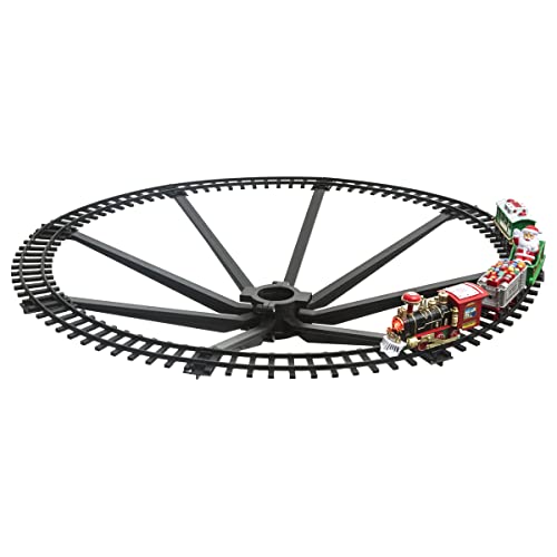 FEERIC LIGHTS & CHRISTMAS Train électrique pour Sapin-Coffret 23 Pièces Lumineux, Sonore et Animé, Plastique, cm