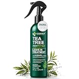 KESMEDIK Tea Tree Oil Leave-In Conditioner Treatment & Detangler Spray for Flaky Itchy Scalp Care, Anti Thinning Formula with Biotin for Soft, Healthy-Looking Hair, Sulfate-Free, Men & Women