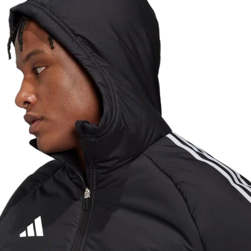 adidas Men's Essentials Insulated Hooded Jacket (US, Alpha, Medium, Regular, Regular, Future Black)3