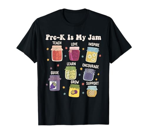 Préscolaire is My Jam Cute Teacher Student Back to School T-Shirt