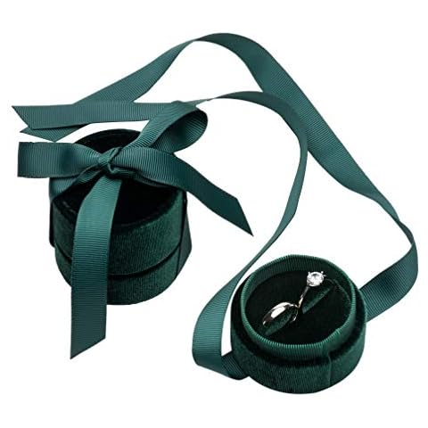 POKOFO Velvet Double Ring Bearer Box Cover