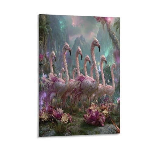 Pintura mágica de animales florales sobre lienzo para una decoración viva
