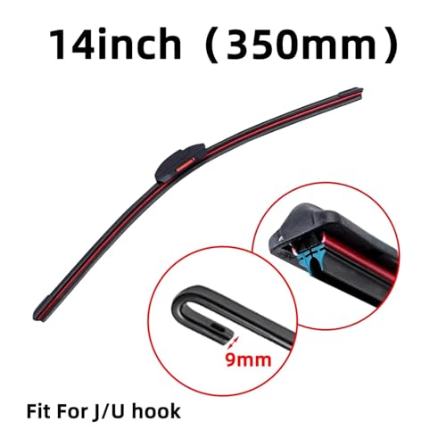 Escobilla limpiaparabrisas impermeable JU con doble gancho estable para coche 2