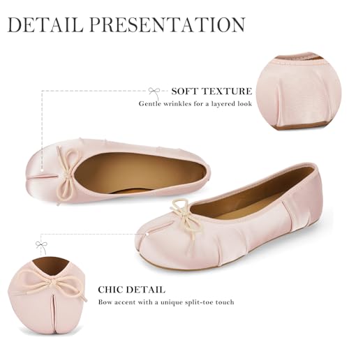 Image of Tabi Shoes Women Split Toe Shoes Wide Width Ballet Flats Comfort Casual Work Shoes for Women Office